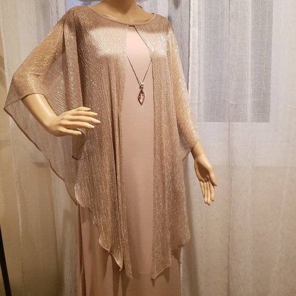 Glamour Dresses & Skirts - Maxi Dress - Champagne color - Size 8